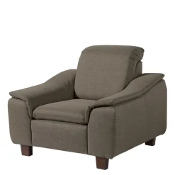 Best Sessel in Beigegrau und Nussbaum - Abecra Sessel