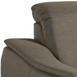 Best Sessel in Beigegrau und Nussbaum - Abecra Sessel