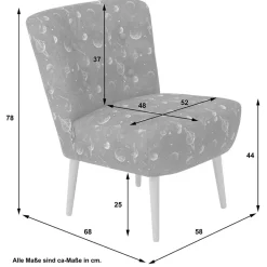 Best Sessel in Blau mit Planeten und Sternen - Marcs Sessel