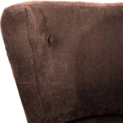 Clearance Sessel in Braun Velours und Buche - Cremana Sessel