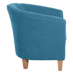 Best Sessel in Petrol Blau und Buche Natur - Kusmana Sessel