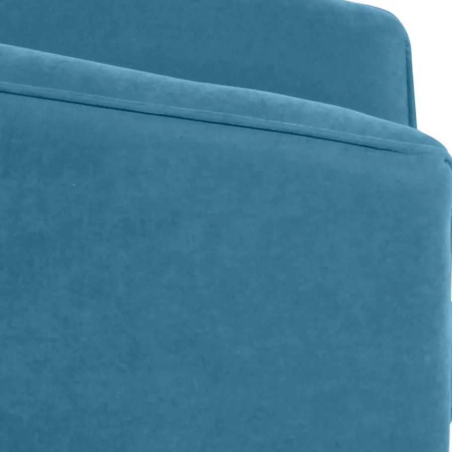 Best Sessel in Petrol Blau und Buche Natur - Kusmana Sessel