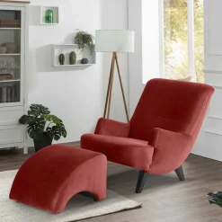 Clearance Sessel in Ziegel Rot und Schwarz - Danzante Sessel