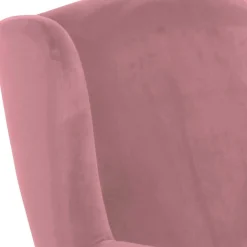 Clearance Sessel mit Ohren in Rosa Samtvelours - Cascaya Sessel