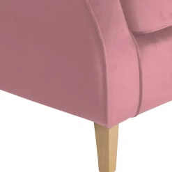 Clearance Sessel mit Ohren in Rosa Samtvelours - Cascaya Sessel