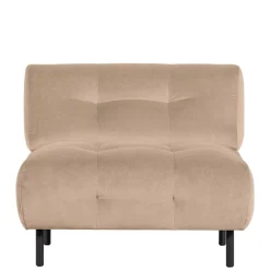 Sessel ohne Armlehnen in Creme Samt - Yorano Sessel