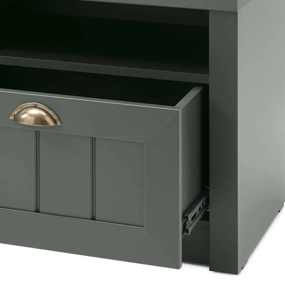 Sale Set Flur Einrichtung in Dunkelgrün - Niestov (fünfteilig) Garderoben