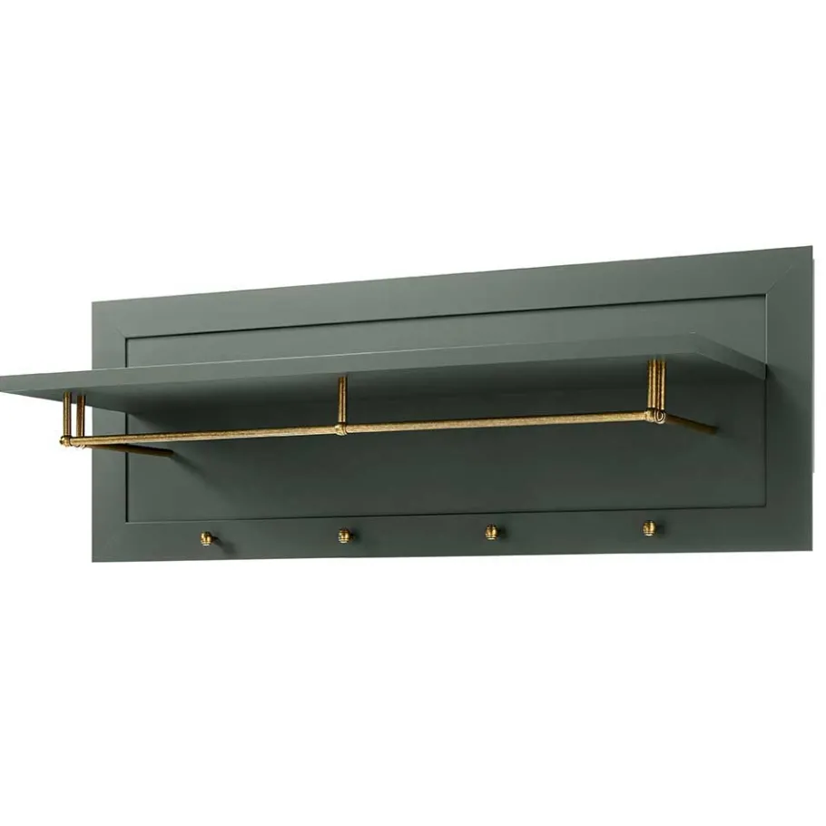 Sale Set Flur Einrichtung in Dunkelgrün - Niestov (fünfteilig) Garderoben