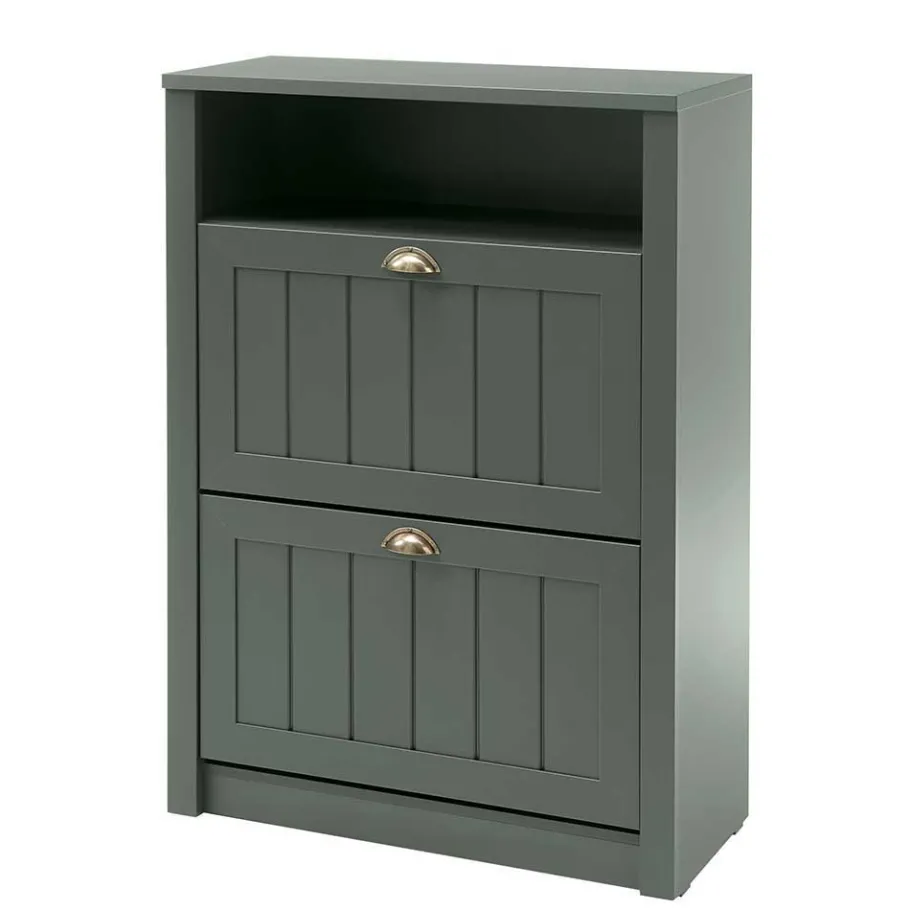 Sale Set Flur Einrichtung in Dunkelgrün - Niestov (fünfteilig) Garderoben