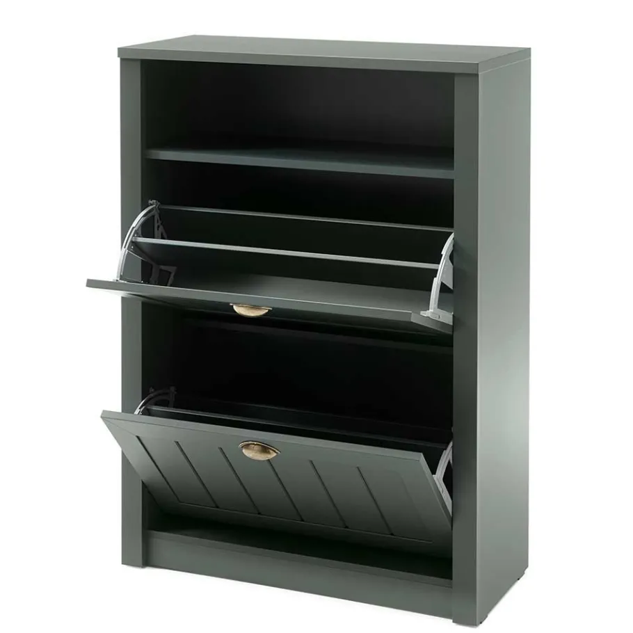 Sale Set Flur Einrichtung in Dunkelgrün - Niestov (fünfteilig) Garderoben