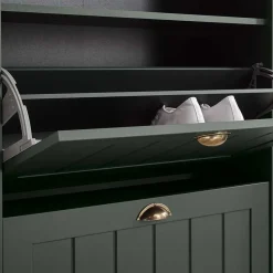 Sale Set Flur Einrichtung in Dunkelgrün - Niestov (fünfteilig) Garderoben