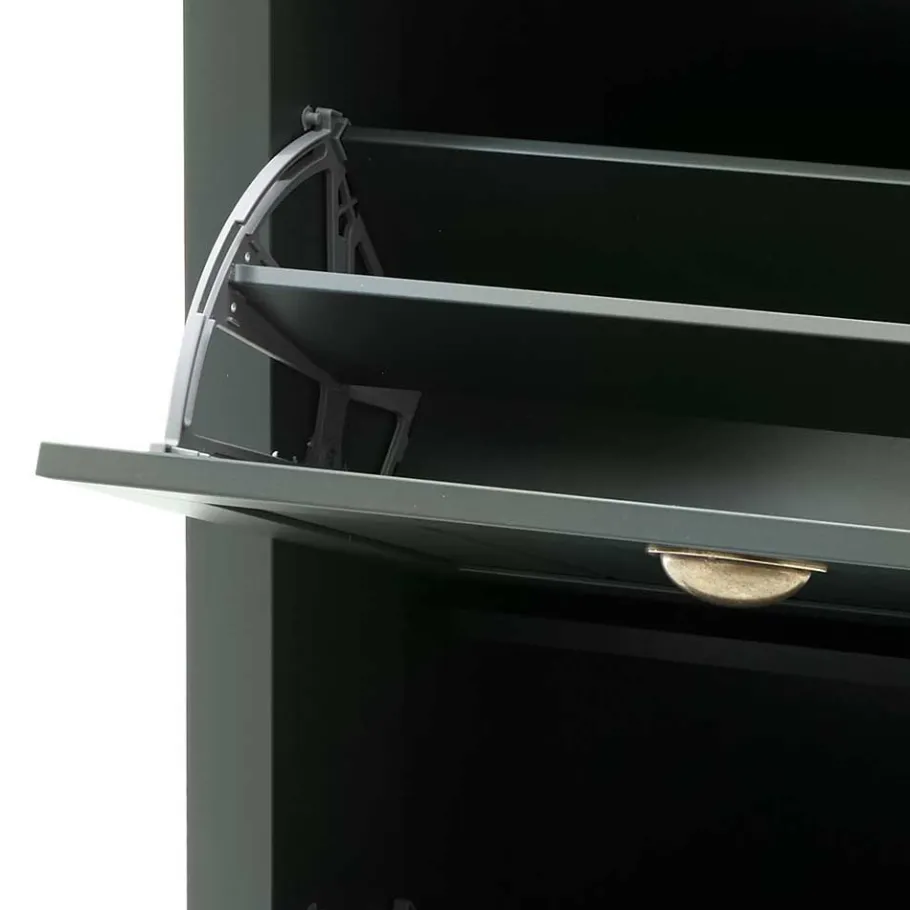 Sale Set Flur Einrichtung in Dunkelgrün - Niestov (fünfteilig) Garderoben