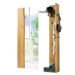 Sale Set Spiegel & Garderobe aus Eiche - Avidora (zweiteilig) Garderoben