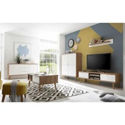 Set Wohnzimmer Möbel mit Sofatisch - Cablos I (fünfteilig) Wohnwände