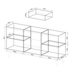 Set Wohnzimmer Möbel mit Sofatisch - Cablos I (fünfteilig) Wohnwände