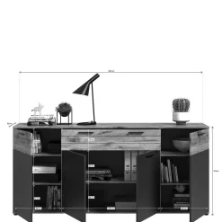 Sale Sideboard in der Größe 200x91x40 cm - Lucios Sideboards