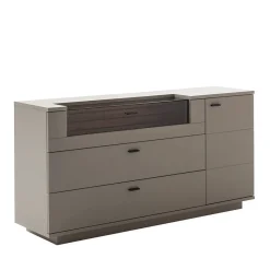 Sale Sideboard in Grau mit Wildeiche - Teorina Sideboards