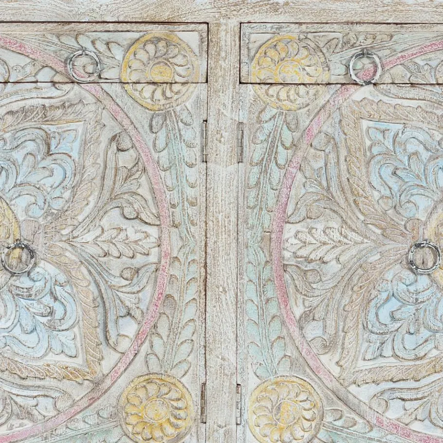 Sale Sideboard in White Wash und Pastellfarben - Cranita Sideboards