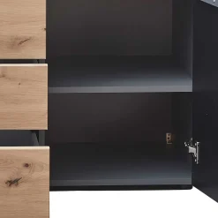 Sideboard in Wildeiche & Dunkelgrau - Kuetra Sideboards