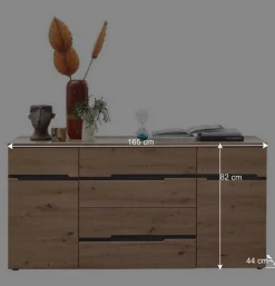 Sideboard in Wildeiche & Dunkelgrau - Kuetra Sideboards