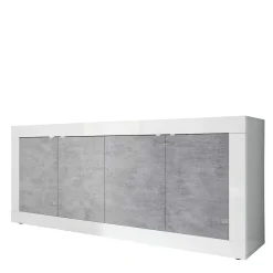 Sideboard mit 4 Türen in Beton Optik - Narandu Sideboards
