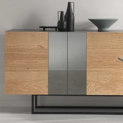 Sideboard mit Spiegeleinsätzen in Rauchgrau - Sisabel Sideboards