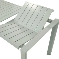 Silbergrauer Gartentisch mit Front Butterflyauszug - Sergio Tische