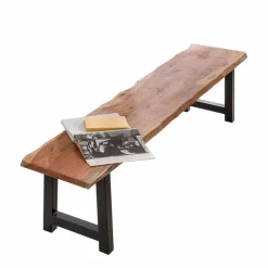 Hot Sitzbank Sadello mit Baumkante Akazie massiv Sitzbank