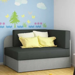 Sale 1-Sitzer Schlafsofa in Anthrazit und Hellgrau - Bali Betten|Sofas