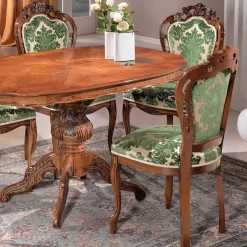 Sitzgruppe im Barockstil Magari mit 5 Polsterstühlen (sechsteilig) Sitzgruppe