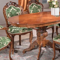 Sitzgruppe im Barockstil Magari mit 5 Polsterstühlen (sechsteilig) Sitzgruppe