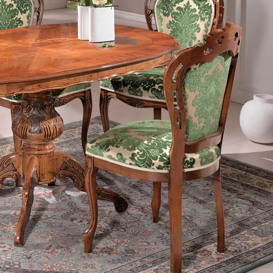 Sitzgruppe im Barockstil Magari mit 5 Polsterstühlen (sechsteilig) Sitzgruppe