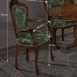 Sitzgruppe im Barockstil Magari mit 5 Polsterstühlen (sechsteilig) Sitzgruppe