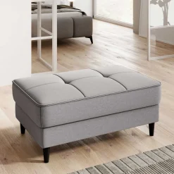 Best Sitzhocker mit Truhe in Hellgrau - Obbo Hocker