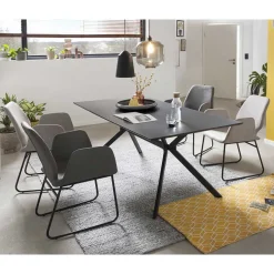 Skandi Essgruppe für vier Personen - Tribial (fünfteilig) Sitzgruppe