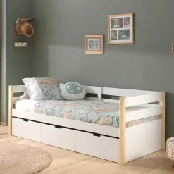 Sale Skandi Kojenbett in Weiß & Kiefer - Ayfina Betten