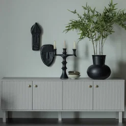 Sale Skandi Lowboard 4-türig in Grau - Huvina Tv & Hifi-Möbel|Lowboards