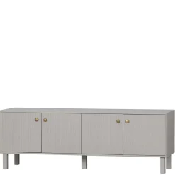 Sale Skandi Lowboard 4-türig in Grau - Huvina Tv & Hifi-Möbel|Lowboards