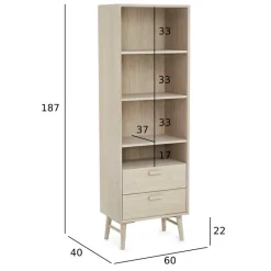 Outlet Skandi Regal in Eiche Weiß - Lametla Regale|Vitrinen