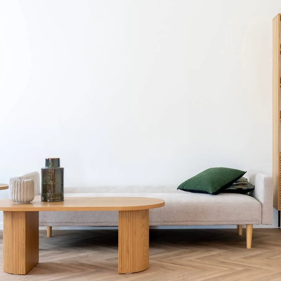 Best Skandi Schlafsofa in Beigegrau - Anhora Betten