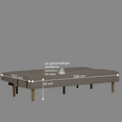 Best Skandi Schlafsofa in Beigegrau - Anhora Betten