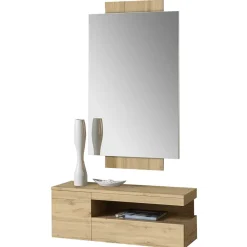 Spiegel & Hängekonsole in Wildeiche - Loriot (zweiteilig) Garderoben