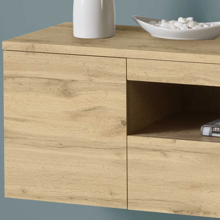 Spiegel & Hängekonsole in Wildeiche - Loriot (zweiteilig) Garderoben