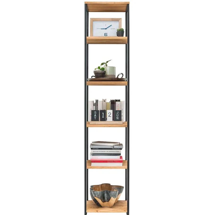 Sale Stahl Regal mit 6 Wildeiche Böden - Sluganov Regale