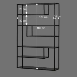 Outlet Standregal Volbra in Schwarz Regale