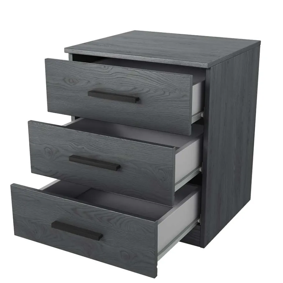 Stauraum Doppelbett in Eiche Grau - Carika Betten