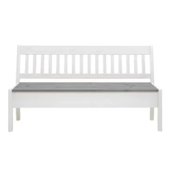 Online Stauraum Holzbank in Weiß & Grau - Ovidos Sitzbank