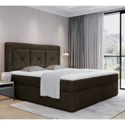 Best Stauraumbett in Dunkelbraun - Giralna Betten