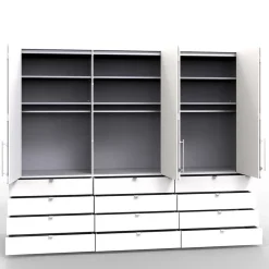 Stauraumwunder Kleiderschrank mit 3 Falttüren - Empresian Kleiderschränke|Schränke