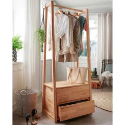 Stehende Garderobe mit zwei Schubladen - Cosimo Garderoben